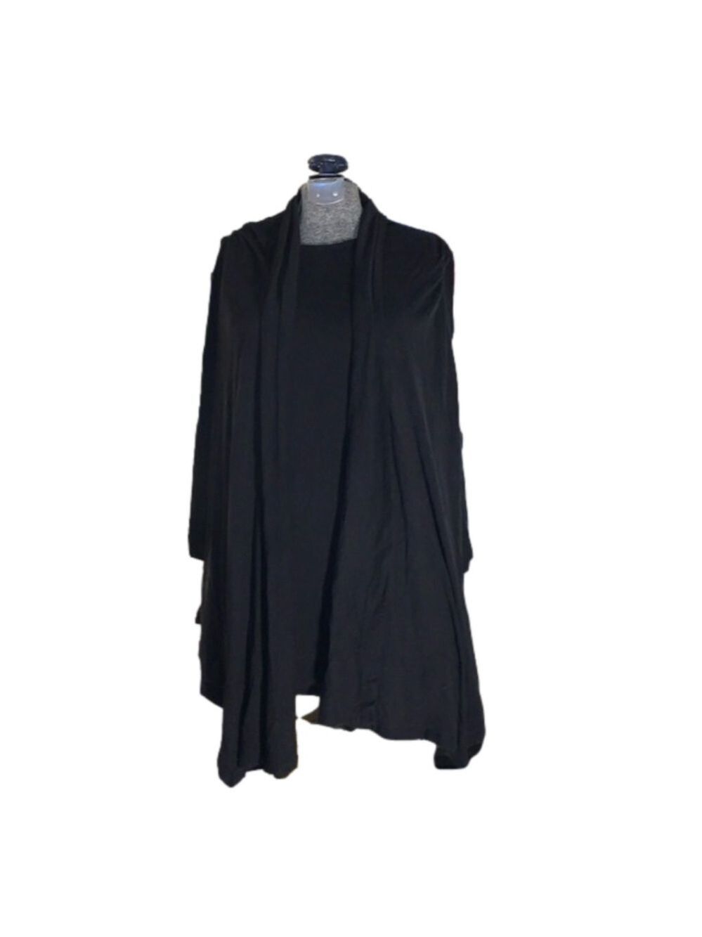 Liz Lange Maternity top long sleeve faux cardigan stretchy black size small